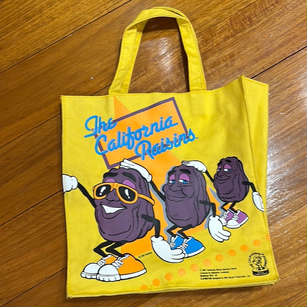 Yellow California Raisins Tote Bag